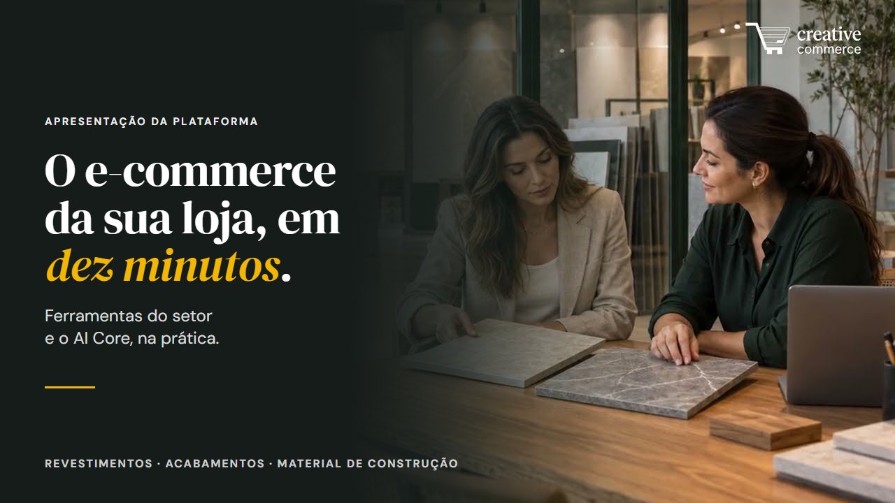 Capa da apresentação da plataforma Creative Commerce